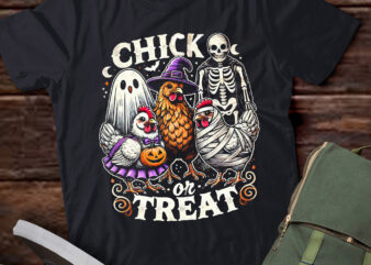 LT539 Funny Witch Spooky Chicken Halloween Chick Or Treat