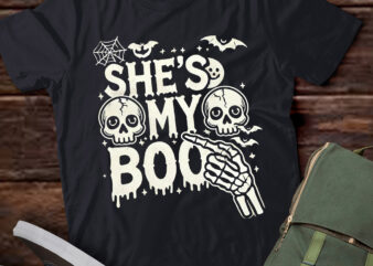 LT541She’s My Boo Skeleton Couples Matching Couple Halloween