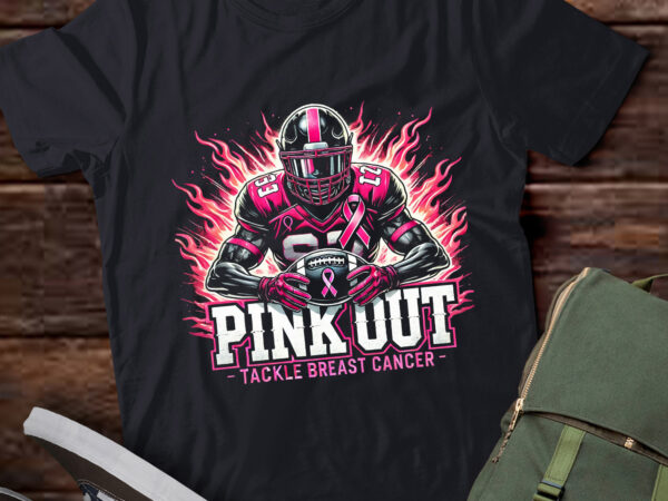 Lt543 football pink out tackle breast cancer awareness t shirt vector graphic