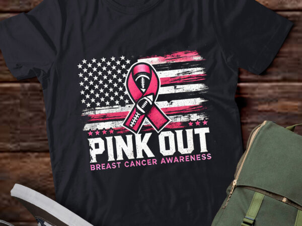 Lt545 pink out football team breast cancer awareness month t shirt vector graphic