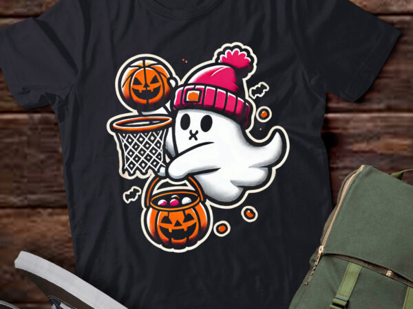 Lt549 ghost playing basketball halloween costume for boys t shirt vector graphic