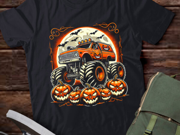 Lt561 funny monster truck pumpkins halloween cars t shirt vector graphic