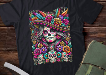 LT564 De Los Muertos La Catrina Sugar Skull Women