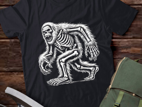 Lt565 funny sasquatch halloween skeleton men t shirt vector graphic