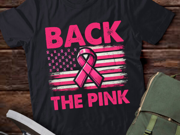 Lt572 back the pink breast cancer awareness women men t shirt vector graphic