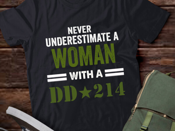 Lt574 women with dd-214 female veterans day gift t shirt vector graphic