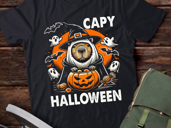 Lt579 cappy halloween cute capybara halloween t shirt vector graphic