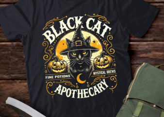 LT591 Retro Halloween Costume Black Cat Salem Apothecary