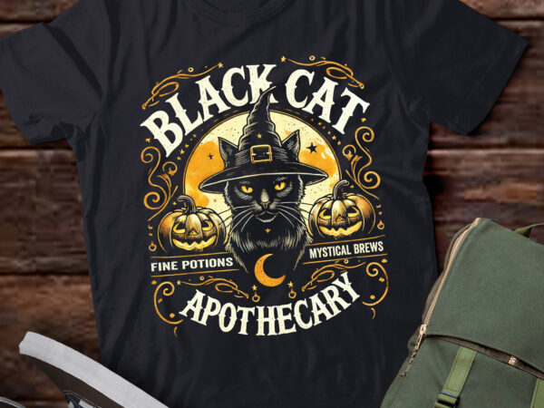 Lt591 retro halloween costume black cat salem apothecary t shirt vector graphic