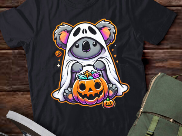 Lt599 halloween koala costume ghost animal boo spooky t shirt vector graphic