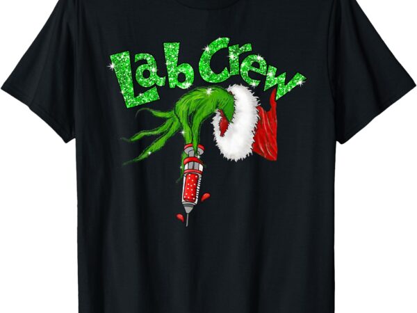 Lab crew nurse merry christmas laboratory xmas pajamas funny t-shirt