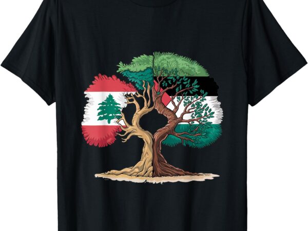 Lebanon palestine flag lebanese palestinian united t-shirt