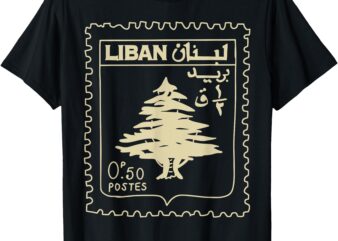 Lebanon Vintage Support Lebanon Beirut Map Lebanese Flag T-Shirt