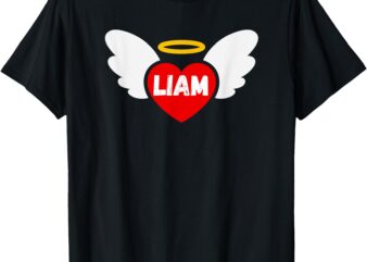 Liam Heart Angel Wings Love T-Shirt