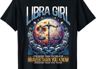 Libra Zodiac Sign Moon Astrology Star Sign, Libra Girl T-Shirt