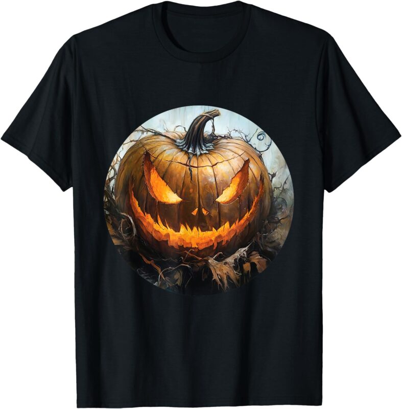 Life Is Really Good Scary Pumpkin Jack O Lantern Halloween T-Shirt