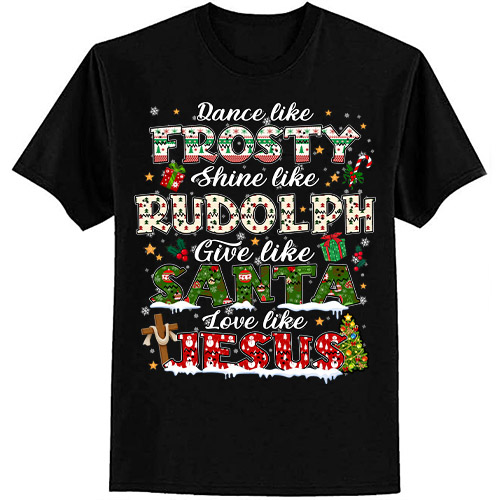 Like Jesus Santa Christmas Christian Religious Xmas Pajamas T-Shirt ltsp