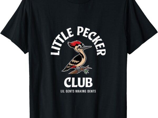 Little nature pecker club funny woodpecker boys kids t-shirt