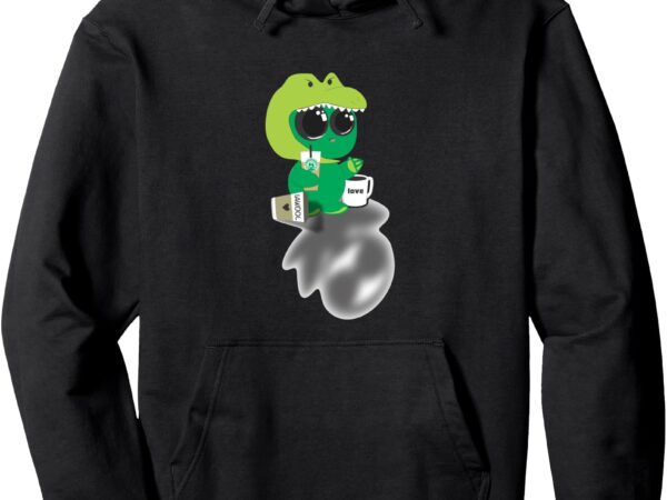 Lotus alien with shadow pullover hoodie t shirt vector graphic