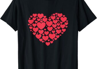 Love Heart Valentines Day Shirt Heart For Women Kids Men T-Shirt