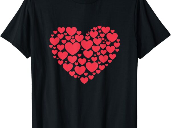 Love heart valentines day shirt heart for women kids men t-shirt