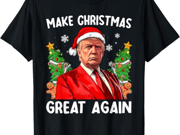 Make christmas great again funny santa trump 2024 men xmas t-shirt