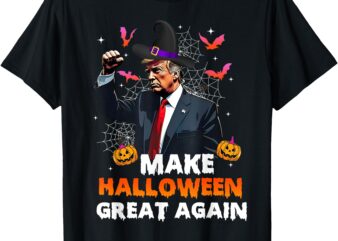 Make Halloween Great Again Funny Trump Spooky Season Witch T-Shirt