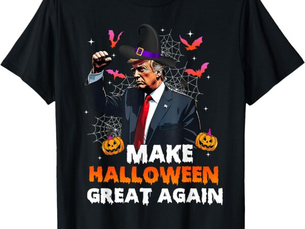 Make halloween great again funny trump spooky season witch t-shirt