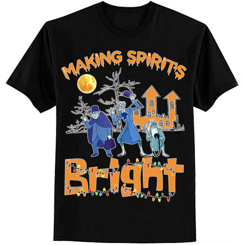 Making Spirits Bright Christmas Retro Groovy Christmas Ghost T-Shirt ltsp