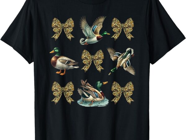 Mallard duck camouflage camo bow duck hunting girls camo t-shirt