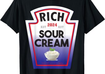 Matching group Couples Costume Rich Sour Cream Bottle Label T-Shirt