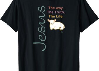 Mens Jesus The Way The Truth The Life by Frog Geeks T-Shirt