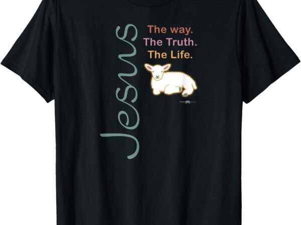 Mens jesus the way the truth the life by frog geeks t-shirt