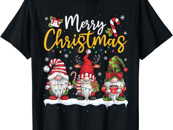 Merry christmas gnomes lover xmas family men women kid t-shirt