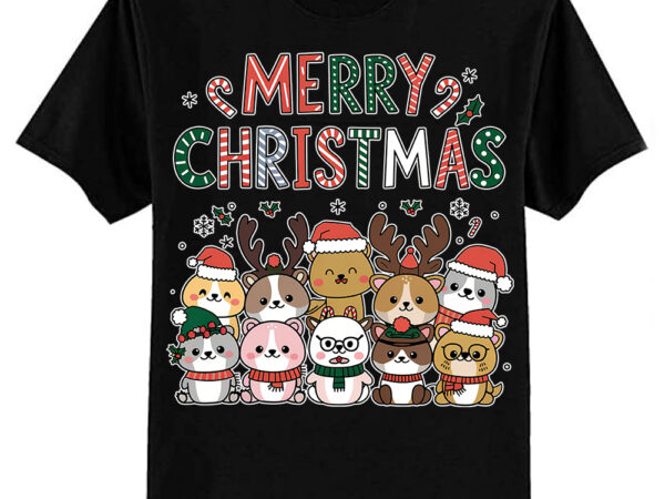 Merry christmas squish squad mallow girls boys kids cute t-shirt ltsp