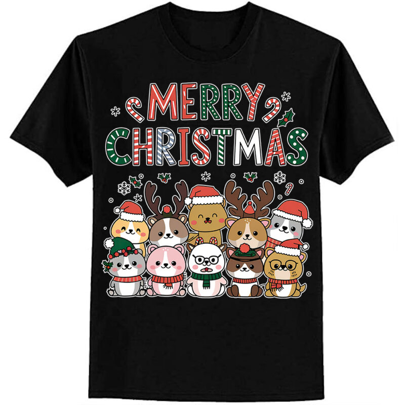 Merry Christmas Squish Squad Mallow Girls Boys Kids Cute T-Shirt ltsp