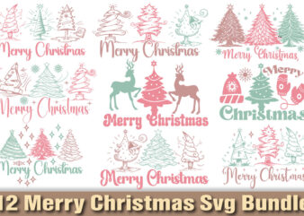 Merry Christmas T-shirt Bundle Merry Christmas Svg Bundle