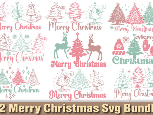 Merry christmas t-shirt bundle merry christmas svg bundle