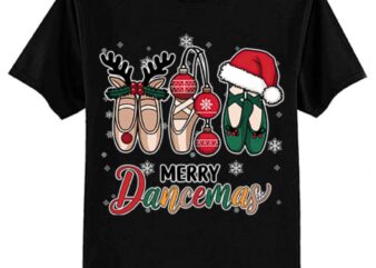 Merry Dancemas Ballet Dancer Teacher Christmas Dance T-Shirt ltsp