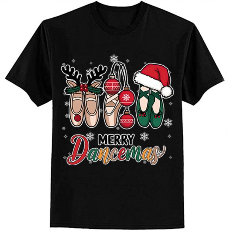 Merry Dancemas Ballet Dancer Teacher Christmas Dance T-Shirt ltsp