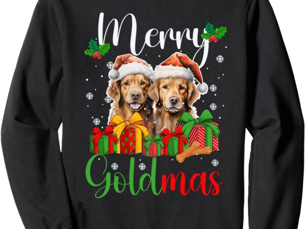 Merry goldmas golden christmas golden retriever xmas party sweatshirt