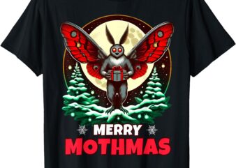 Merry Mothmas Cryptid Holiday T-Shirt