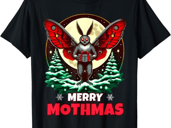 Merry mothmas cryptid holiday t-shirt