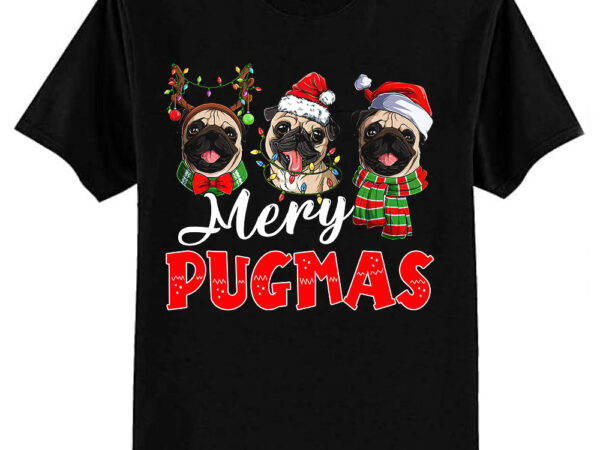 Merry pugmas funny dog christmas t-shirt ltsp