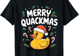 Merry Quackmas Christmas Rubber Duck T-Shirt