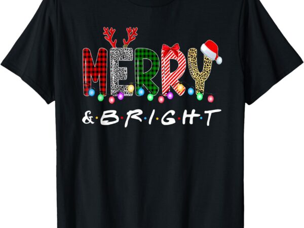 Merry and bright christmas lights funny family christmas t-shirt