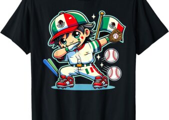 Mexican Baseball Kid Dabbing – Mexico Child Pitcher Dab T-Shirt