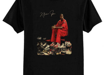 Michael Jordan with The Legend Sneakers T-Shirt