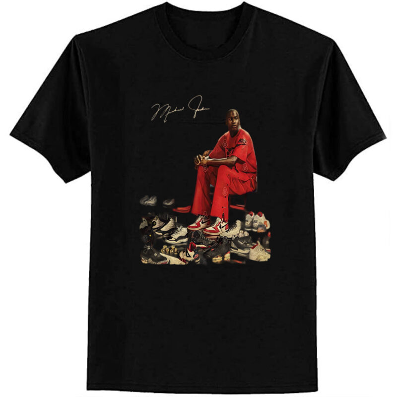 Michael Jordan with The Legend Sneakers T-Shirt