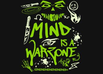 Mind Is A Warzone Graffiti T-shirt Design